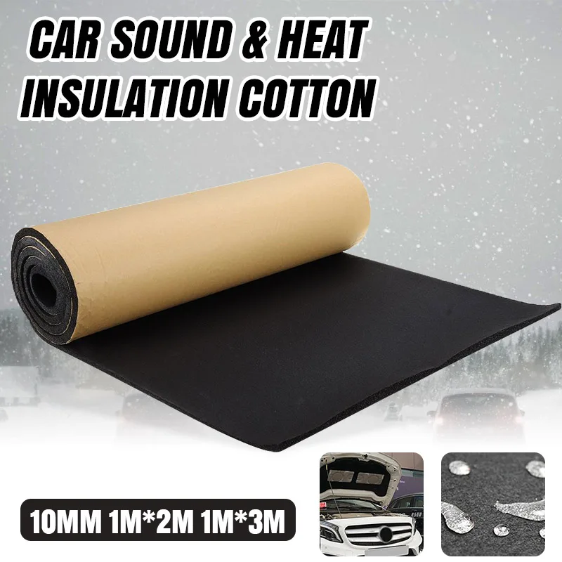 1M Sound Noise Deadener Insulation Foam Sheet Mat Heat Proofing for Car Home Pad 