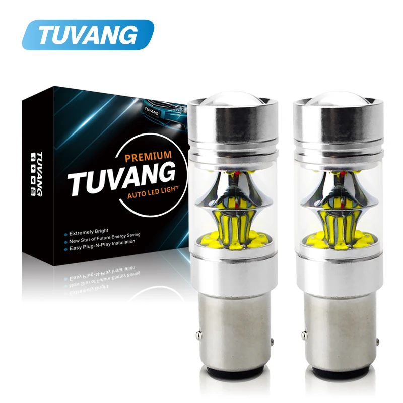 

2x S25 1157 Bay15D P21/5W 100W CREE Chip Auto Fod DRL Car Reverse Backup Brake Light Motorcycle Turn Signal Parking Bulb