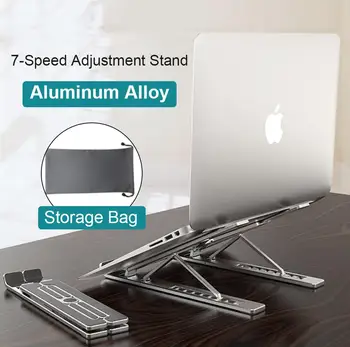 

Adjustable 11-17 inch Laptop Stand Foldable Support Notebook Holder For Macbook Lapdesk Aluminum Alloy Computer Cooling Bracket