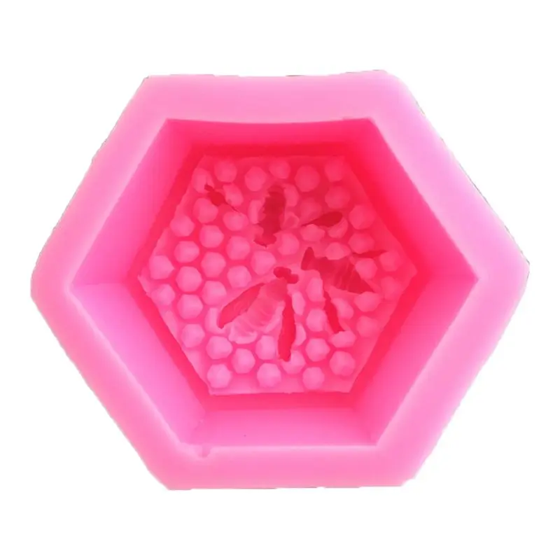 3D Honeycomb Silicone Soap Mold DIY Clay Candle Making Cake Fondant Decorating High Quality and Brand New