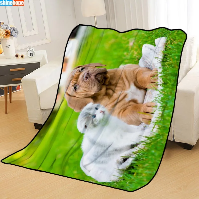Blanket 12 Custom Dog and Cat Blankets for beds throw blanket soft blanket summer blanket anime blanket travel blanket - Цвет: Blanket 12