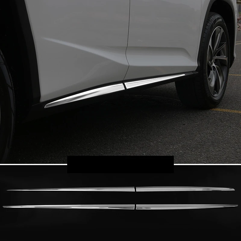 Lsrtw2017 кузова края двери планки для Lexus RX200t RX300 RX450 декоративные аксессуары интерьера молдинги - Название цвета: 4pcs