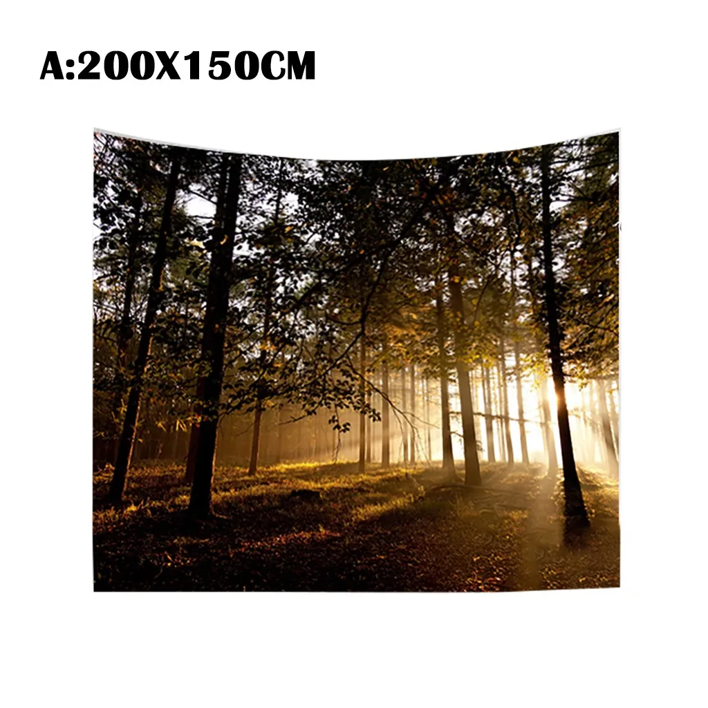 Beautiful Natural Forest Printed Large Wall Tapestry Cheap Hippie Wall Hanging Bohemian Wall Tapestries Mandala Wall Art Decor