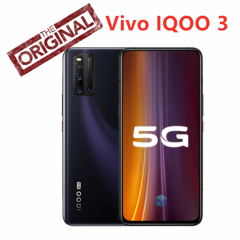 Оригинальный Новый VIVO IQOO 3 5G сотовый телефон Snapdragon 865 Android10 6 44 дюймов AMOLED 2400x1080P 55 Вт