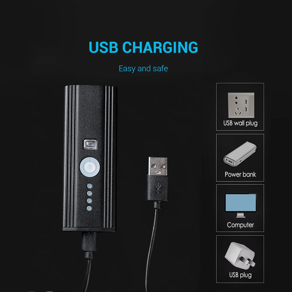 Фонарь для езды на велосипеде Водонепроницаемость USB зарядка три режимы для велосипеда свет с кнопкой колокольчик велосипед аксессуар
