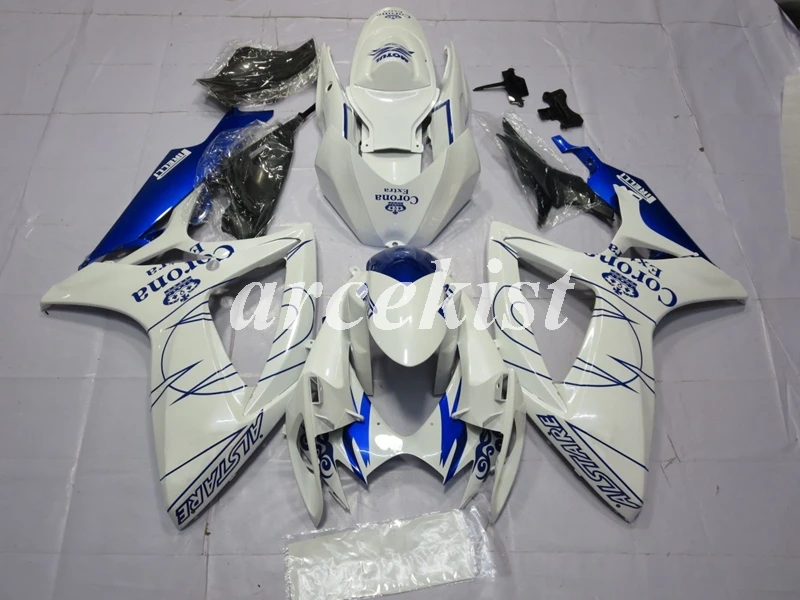 4 подарки ABS мотоцикл Полный обтекатели комплект подходит для Suzuki GSX-R 600 750 2006 2007 06 07 GSXR600 GSXR750 пользовательские темная собака