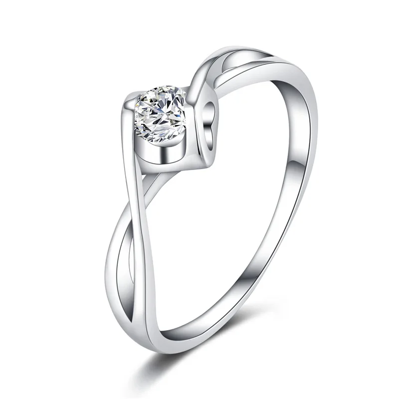 Lab Diamond Ring Silver 925 Solitaire Wedding Ring for Women silver rings,silver ring,wedding rings,silver plated ring