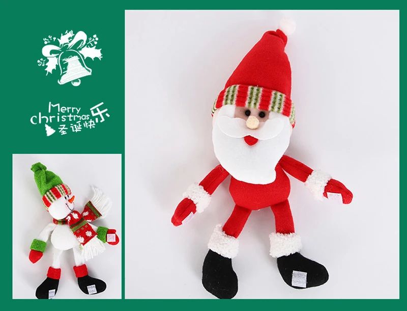 Christmas Wine Bottle Cover Bags Xmas Dinner Table Decorations Santa Claus Elf Snowman Drink Champagne Set Bags Holder Gifts