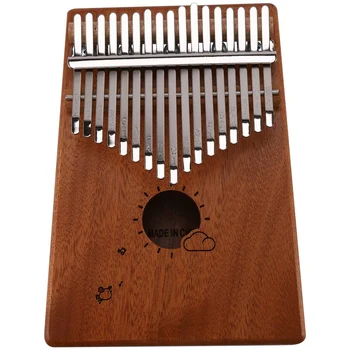 

SEWS-17 Keys Kalimba Thumb Piano Mbira Mahogany Solid Wood with Carry Bag Storage Case Tuning Hammer Music Book Stickers