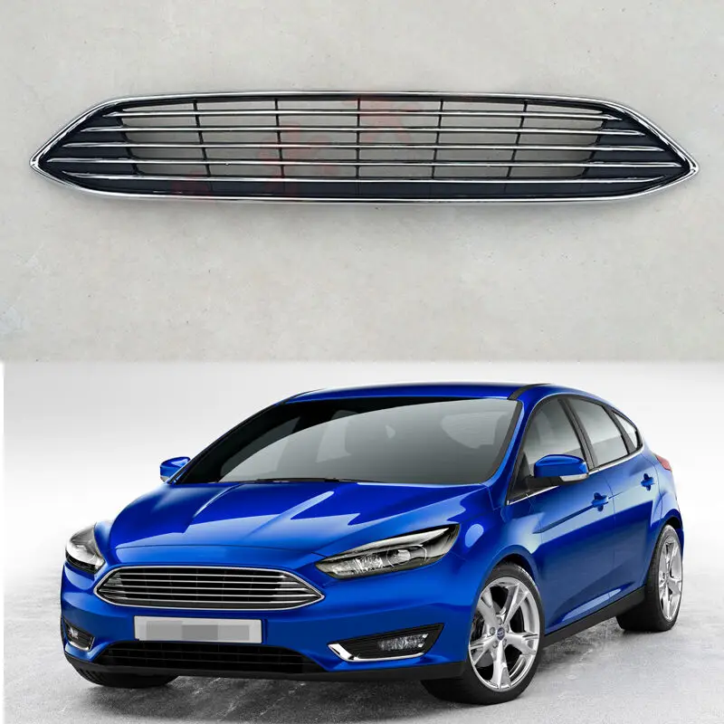1 шт. хромированная верхняя передняя решетка радиатора бампера для Ford Focus