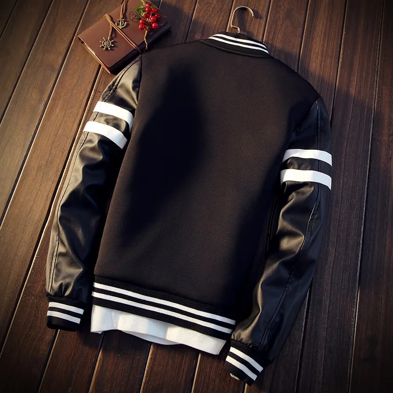 Spring Clothing New Style Men's Imitation Leather Clothing Cool Joint Short Men Slim Fit Leather Coat Pu Men's Large Size