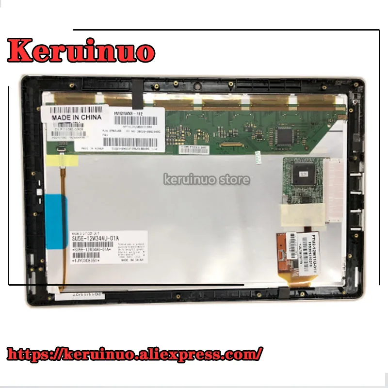 HV121WX6-112 HV121WX6-111 LCD SCREEN Touch Screen Digitizer Assembly+Silver Frame For Asus Eee Slate EP121 1280x800 | Компьютеры и