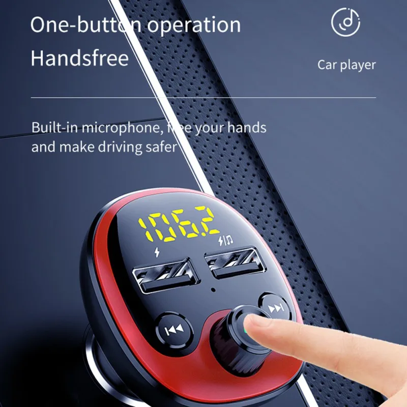 Fm-передатчик модулятор Bluetooth Handsfree автомобильный комплект MP3 аудио плеер двойной USB Автомобильное зарядное устройство