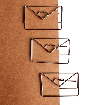 

Heart Shape Rose Gold Color Paper Clip Coating Plating Cute Bookmark Tag Clip