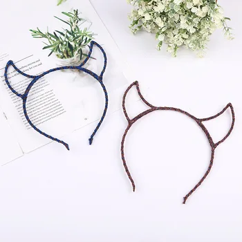 

Devil Horn Funny Headband Hairband Headband Hair Hoop for Birthday Carnival Party Headdress Gifts Accessories