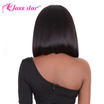 Brazilian Wig Straight Short Bob Lace Front Wigs Lace Front Human Hair Wigs Pre-plucked With Baby Hair Jazz Star Non-Remy 6