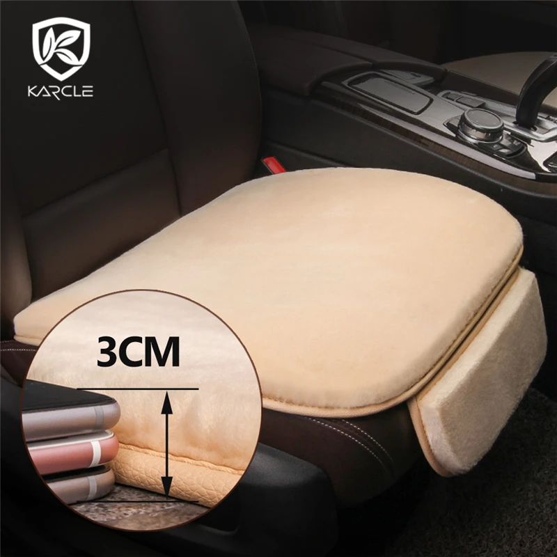 

Karcle Plush Car Seat Cover Faux Fur Winter Warm Car Seat Cushion Auto Accessories Interior Non-Slip Short Plush Chair Cushion