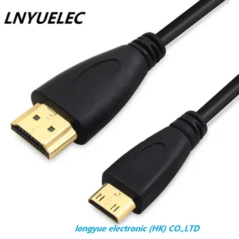 شراء 200 قطعة/الوحدة 1 متر 2 متر عالية السرعة مطلية بالذهب HDMI إلى MINI HDMI C نوع المكونات ذكر ذكر HDMI كابل 1.4 النسخة 1080p ثلاثية الأبعاد لأجهزة لوحية DVD