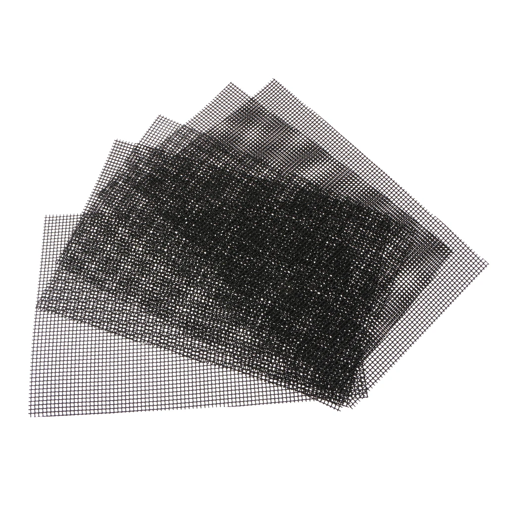 5 x Black Flwerpot Bottom Net Bonsai Mesh Sheet Plastic Drainage Net Plant Care