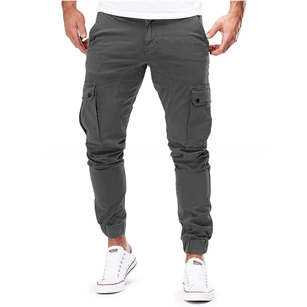 Рабочие брюки мужские модные эластичные повседневные с несколькими карманами длинные спортивные джинсы рабочие брюки хлопок защитная одежда брюки одежда