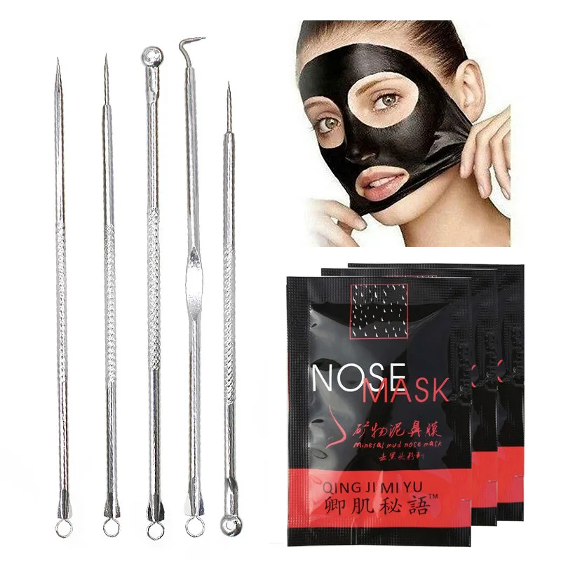 

Acne Blackhead Comedone Blemish Acne Pimple Blackhead Remover Tool Spoon for Face Skin Care Tool Acne Needles Face Pore Cleaner