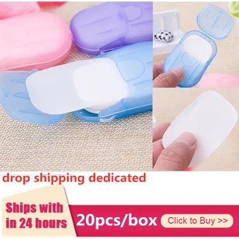 

20pcs/Box Hand Paper Soap Laundry Wash Disposable Disinfection Mini Outdoor Sterilization Boxed Camping For Dropshipping