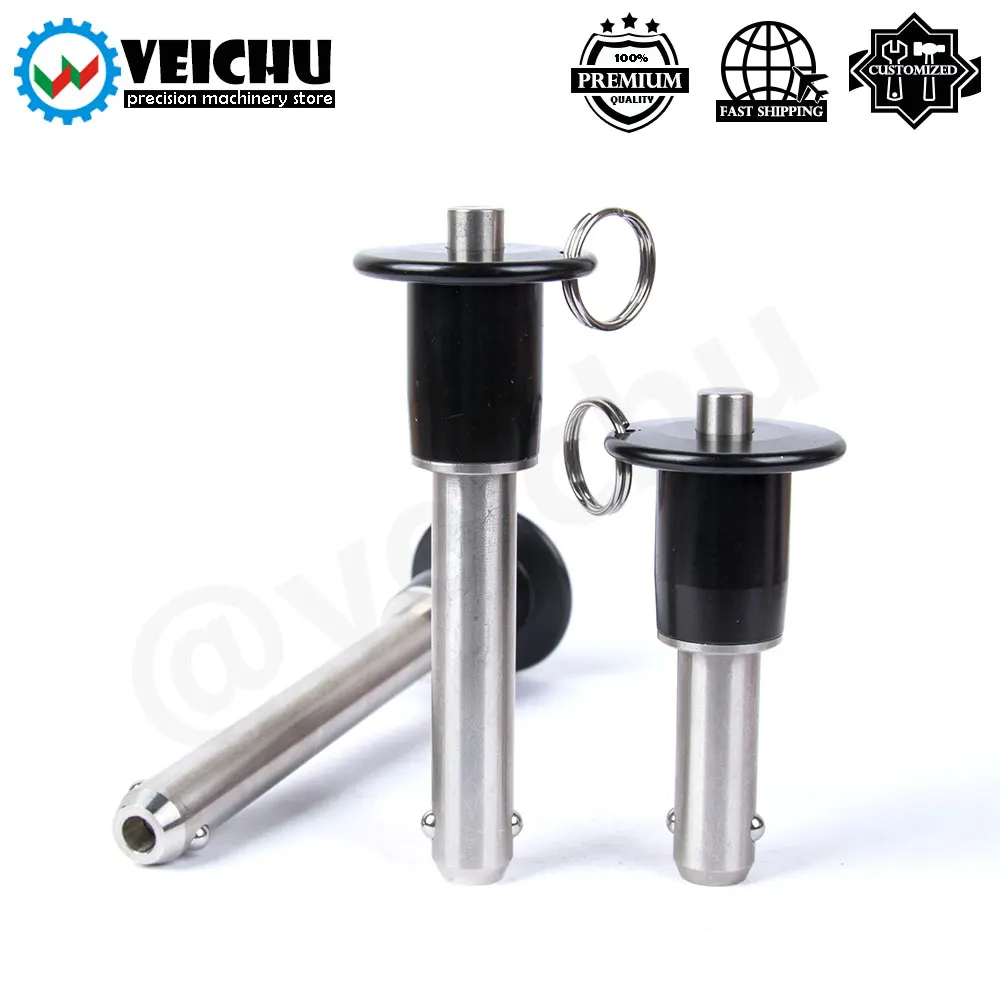 Details about   5pcs Quick Release T-Handle Pin Ball Lock Pins Stainless Steel 25mm Grip