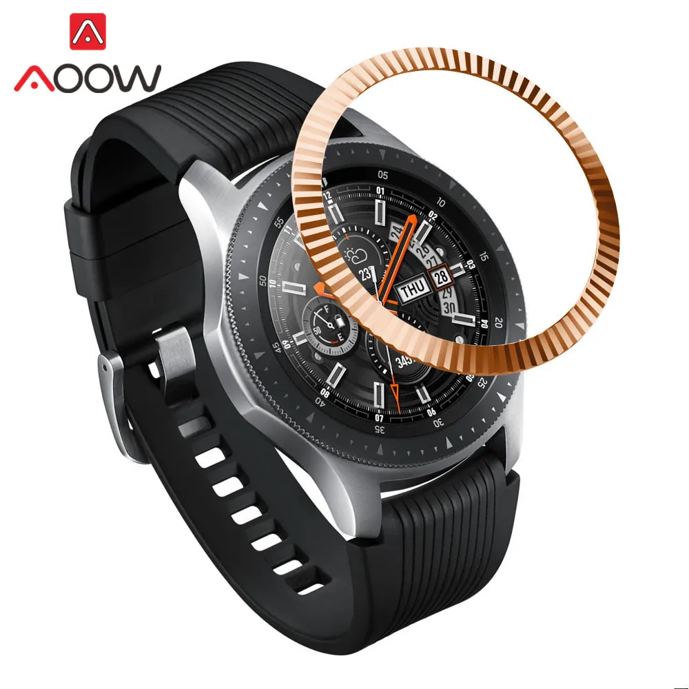 Ободок для часов для samsung gear S3 Frontier Galaxy Watch 42 мм 46 мм клейкая Защитная крышка кольцо из нержавеющей стали - Цвет ремешка: C-Rose gold