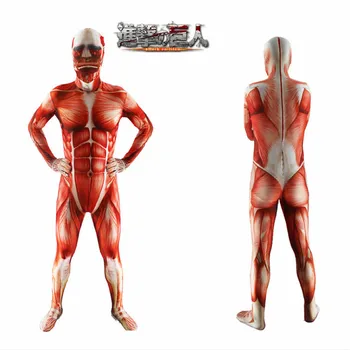 

Anime Attack on Titan Cosplay Shingeki No Kyojin Cosplay Colossal Prop Tights Muscle Man Halloween Cosplay Costumes