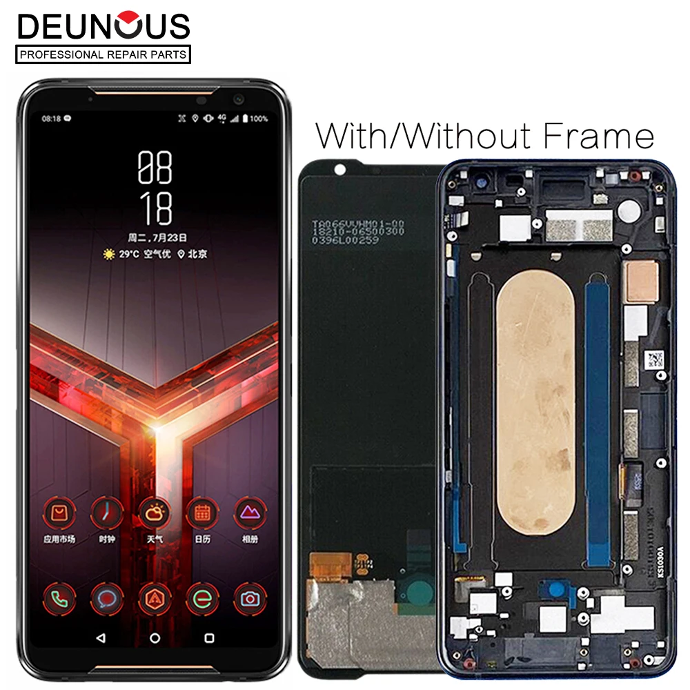

ЖК-дисплей 6,59 дюйма для ASUS ROG Phone II 2 ZS660KL AMOLED, детали для замены для Asus ZS660KL I001DA