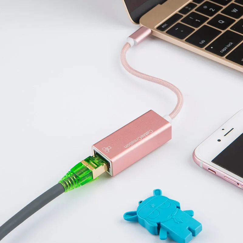 USB-C к Ethernet адаптеру, CableCreation Тип usb C RJ45 Gigabit Ethernet адаптер переменного тока, совместимый с MacBook Pro