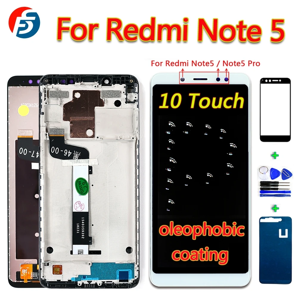 ЖК дисплей для Xiaomi Redmi NOTE 5 Pro cpu: Snapdragon 636 дигитайзер сборка Олеофобное Покрытие