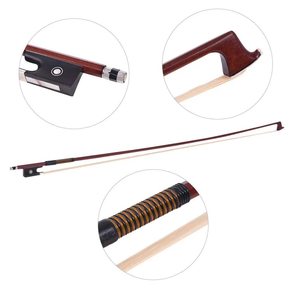 Ammoon VE-201 полный размер 4/4 твердая деревянная Бесшумная электрическая скрипка для скрипки кленовый корпус эбеновый гриф с колками для подбородка задняя часть