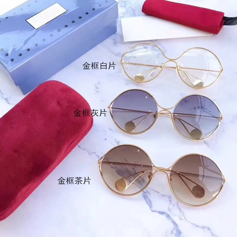 

Ni Ni Celebrity Style Sunglasses Pearl Glasses Retro Circle Frame Gradient Color Lens Sun Glasses Gg0253 Sunglasses
