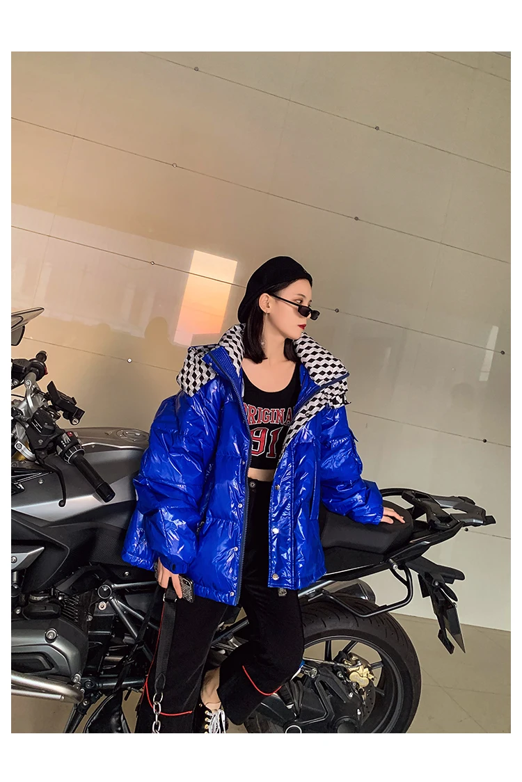 Fashion Streetwear Cotton wadded jacket Hooded Parka Winter jacket women Loose Thick warm Outerwear Female Plus size Cotton Coat
