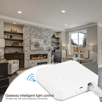 

1.8V-3.3V Smart Wireless WiFi Gateway Smart Light Control Wall Switch for Amazon Alexa Google Assistant US Plug