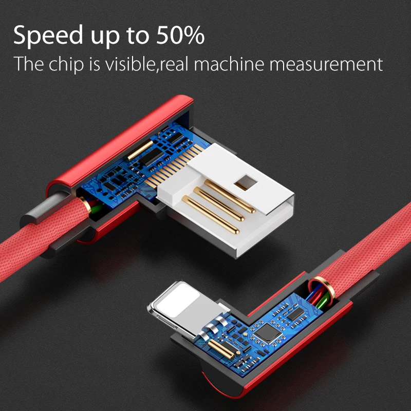Зарядное устройство ROCK 90 градусов для iPhone 11 Pro Max X XR XS 8 7 6 6s 5|cable for|cable 2alighting cable |