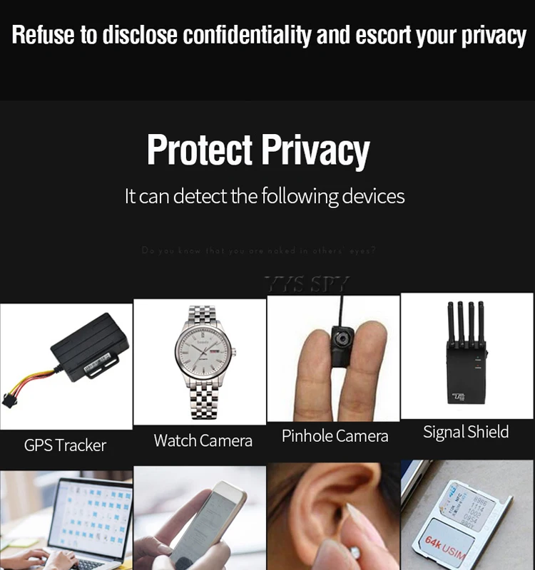 K68 анти шпион беспроводной RF детектор сигнала Ошибка GSM gps трекер Скрытая камера подслушивающее устройство Военная профессиональная версия