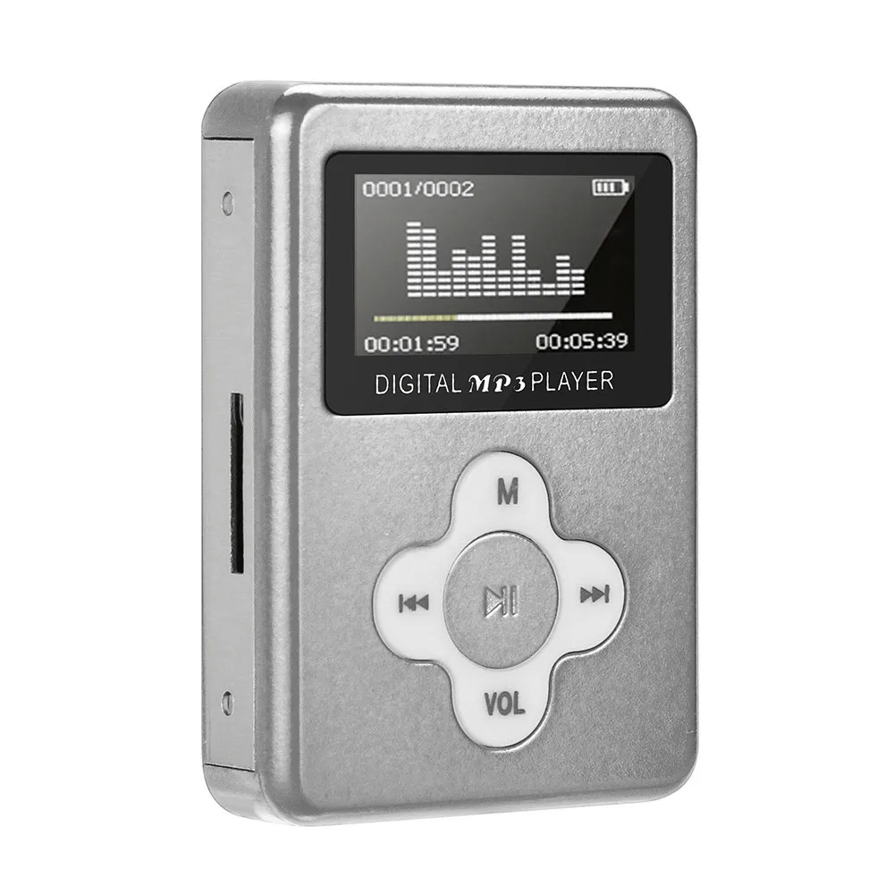 Хит, стильный дизайн, USB мини mp3-плеер, ЖК-экран, поддержка 32 ГБ, Micro SD, TF карта# T2