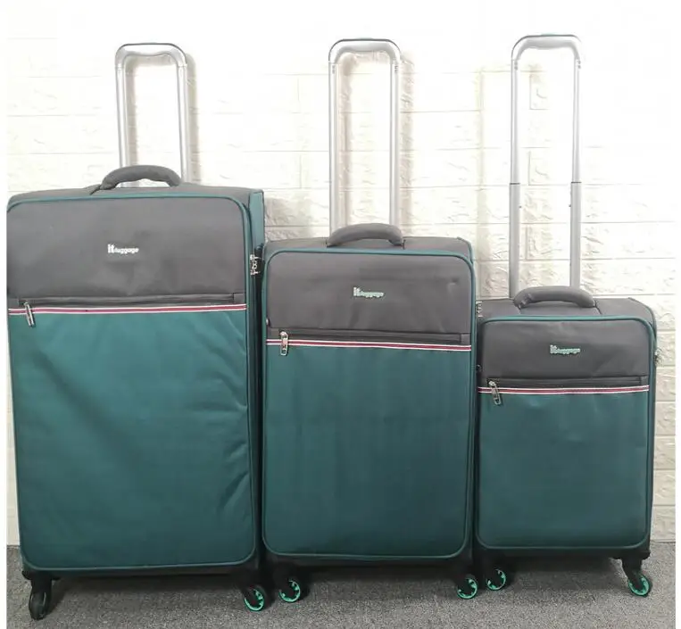 Carrylove 2" 24" 2" дюймов Супер светильник spinner мягкая тележка koffer наборы багаж на колёсиках набор из 3 предметов для путешествий - Цвет: a set of 3