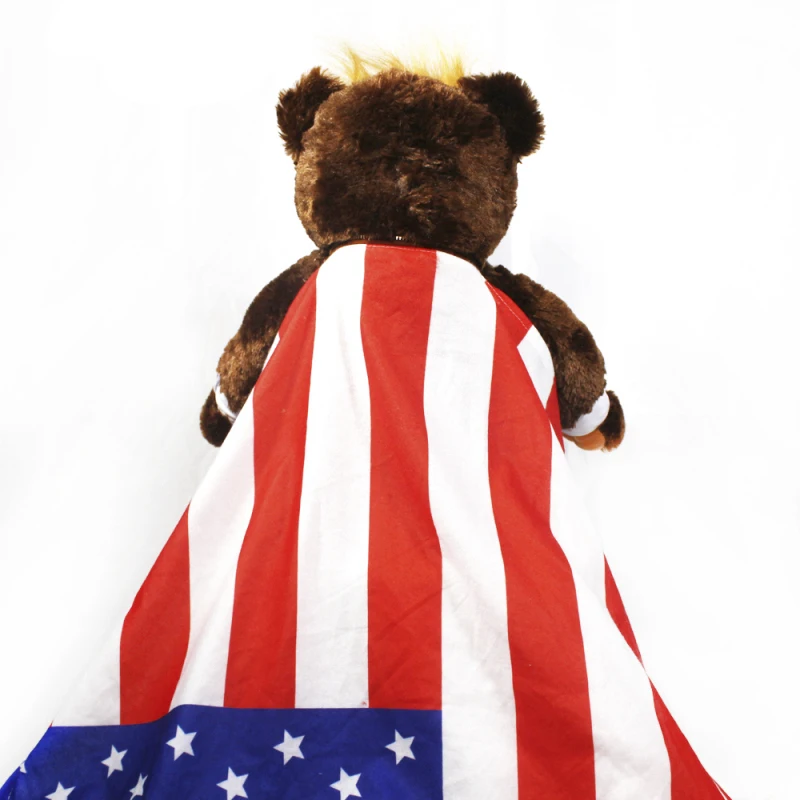 62 см медведь Дональд Трамп, плюшевые игрушки, новые крутые медведи США, медведи-животные, куклы с флагом, коллекция кукольных игрушек, подарок для детей