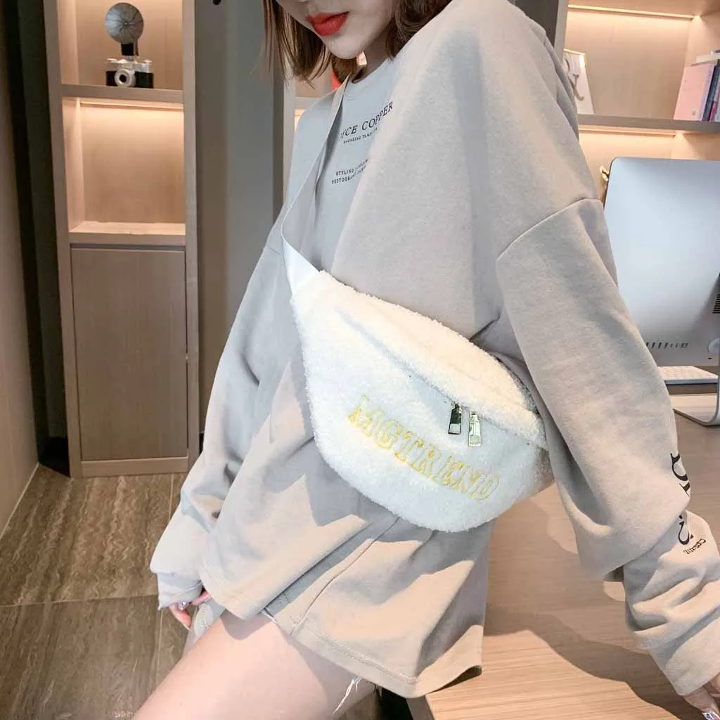 

Fur Fanny Pack Women Plush Waist Bag Men Winter Bum Bag Female Travel Bum Hip Coins Phone Pouch nerka Casual Chest Bag pochete