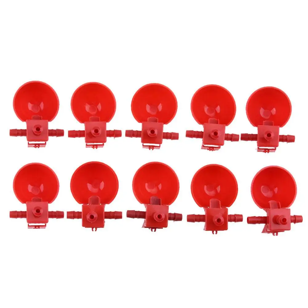 10 unids/set automática pájaro Coop alimentar aves de corral tazas para beber agua pollo ave de corral vasos bebederos comederos de equipo