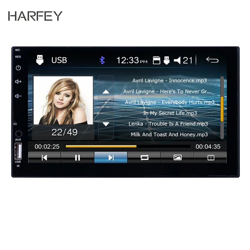 Harfey Универсальный 2 din Android автомобильный мультимедийный плеер " сенсорный экран видео MP5 плеер Авто Радио резервная Bluetooth Камера