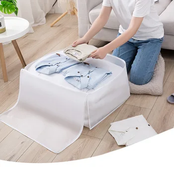

Foldable Storage Bag Clothes Blanket Quilt Closet Sweater Organizer Box Transparent Pouches Printed Quilt Bag Sorting Bag