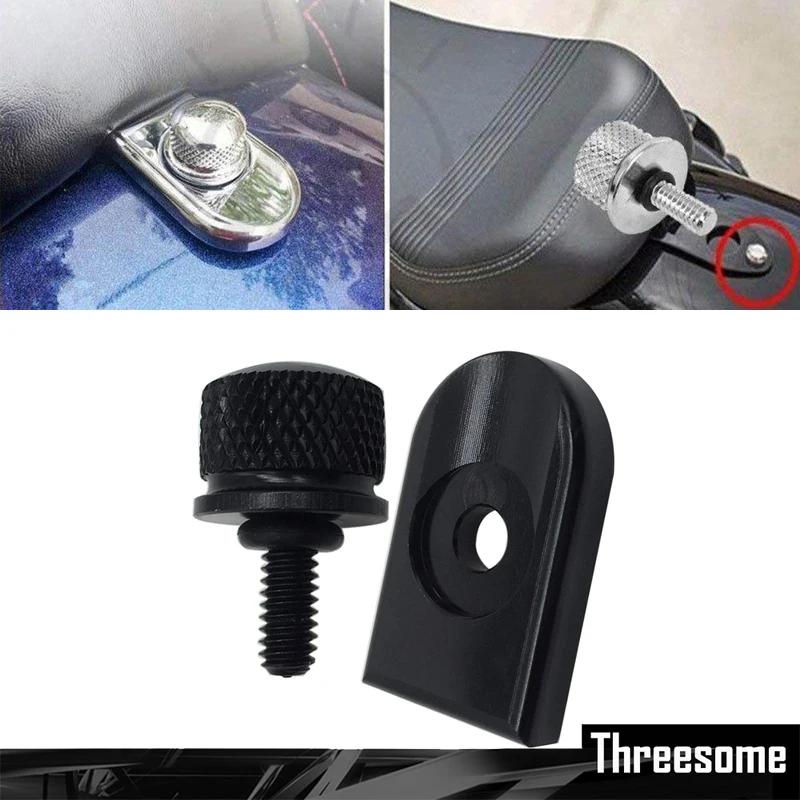 

SRXTZM New Motorcycle Seat Bolt Tab Screw Mount Knob Cover for Harley Sportster Dyna Fatboy Road King Softail