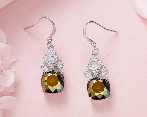 

UXN157 Gift temperament studs with Zircon Earrings S925 Silver Earrings