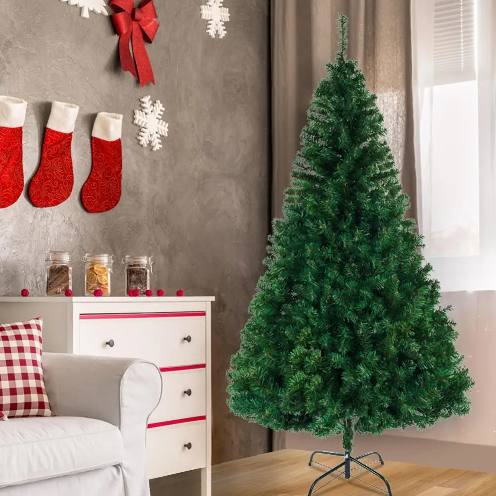 

US Warehouse 8FT Christmas Tree Light Green Color With 1138 Branches New And High Quality Looks Full Of Energy PVC Leaves Xmas