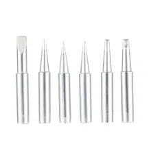6PCS 900M Solder Soldering Iron Tip Replacement Rework Station Tool Copper Lead-free Welding Head Bits Electric DIY Repair
