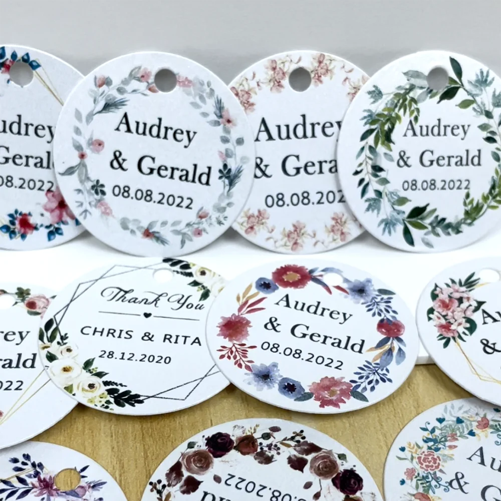 38mm/ 50mm Mini wedding tags wedding favors printable editable labels  Personalized Wedding Name Tags